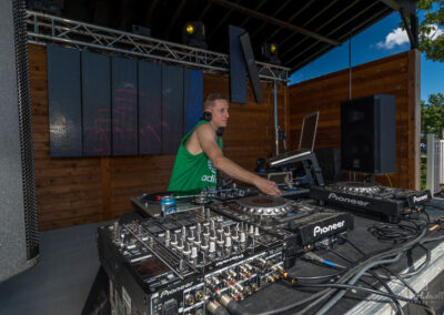 DJ playing for customers